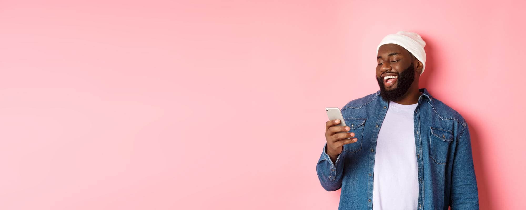 Background image of person using mobile device